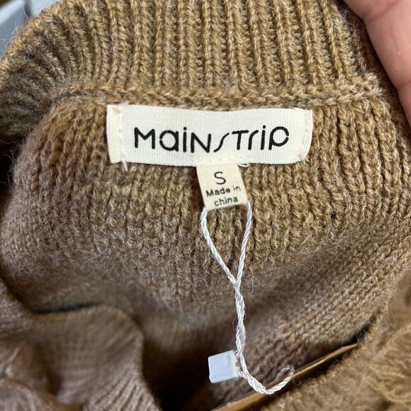 Fringed Chunky Knit Sweater Mainstrip Size Oversized Small - Picture 5 of 9